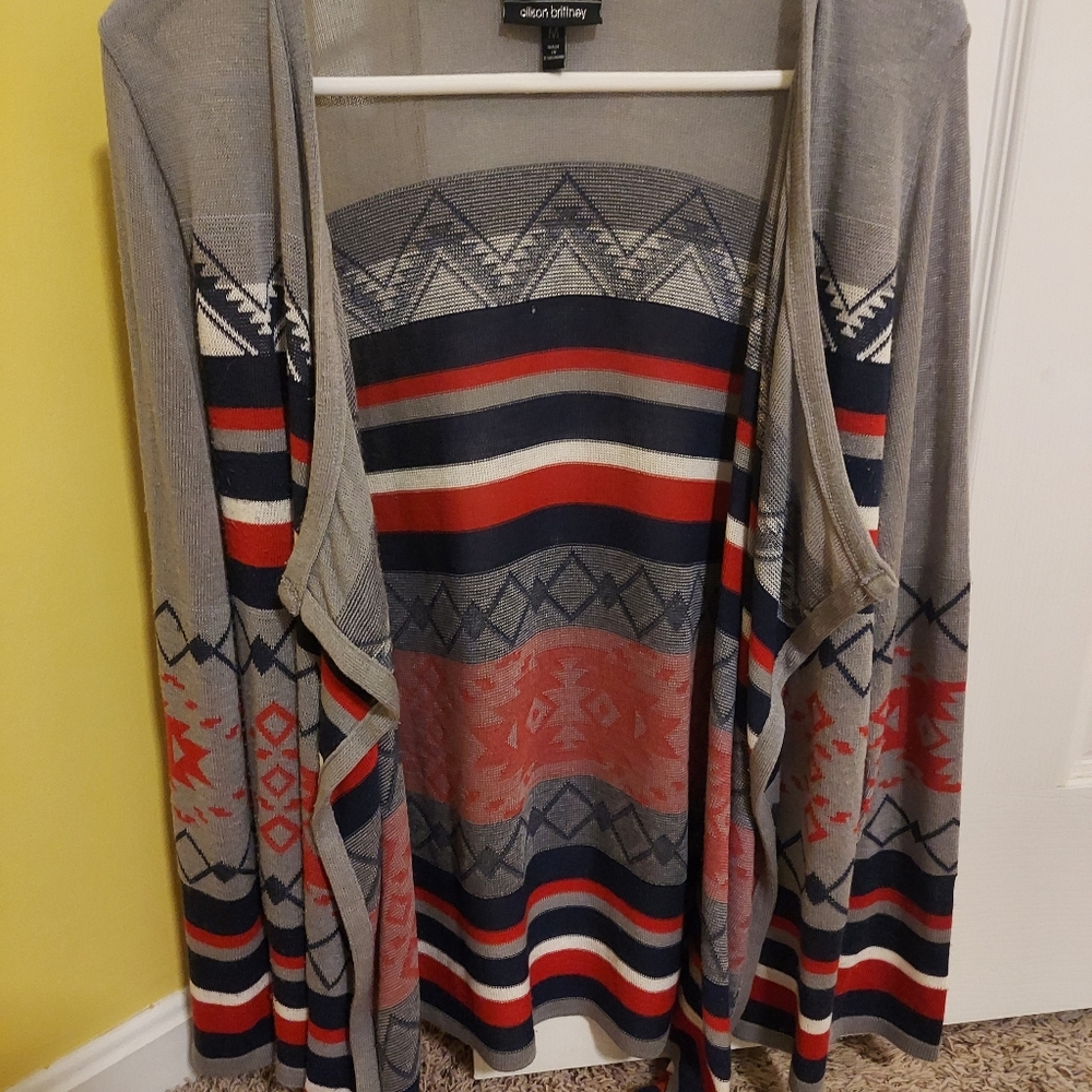Womens Allison Britteny, size medium thin cardigan
